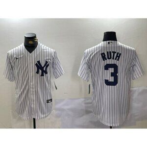 Mens Youths  Babe Ruth White Stitched Jersey
